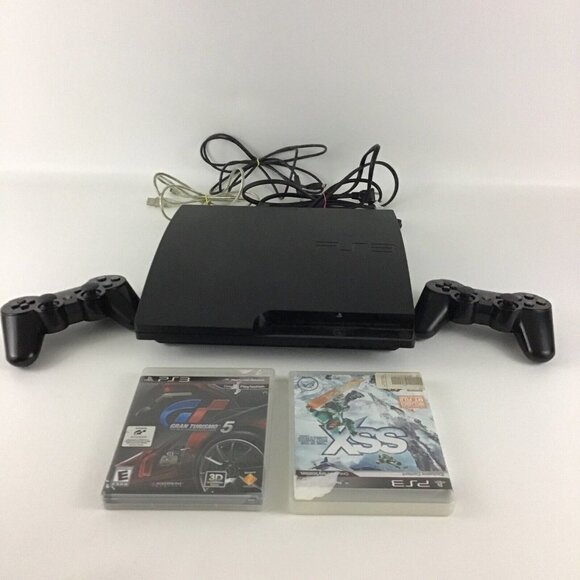 Playstation PS3 Slim Video Game System Console Bundle 160GB CECH-3001A Games Lot